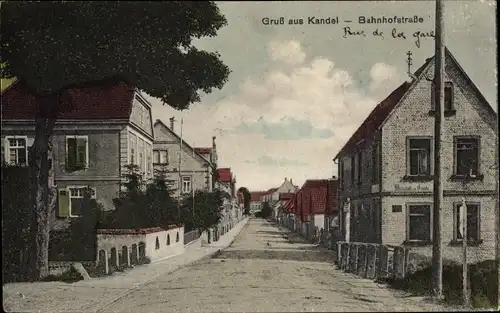 Ak Kandel in der Pfalz Bienwald, Bahnhofstraße