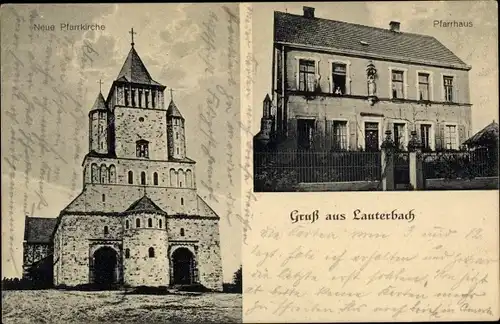 Ak Lauterbach Völklingen im Saarland, Katholische Pfarrkirche St. Paulinus, Pfarrhaus