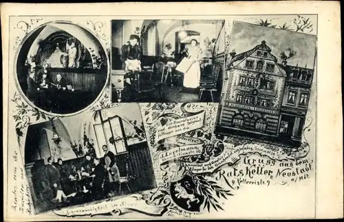 Ak Neustadt an der Weinstraße, Gasthaus Ratskeller, Innenansicht, Kellereistraße 9