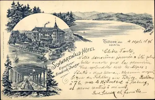Litho Titisee Neustadt im Breisgau Hochschwarzwald, Schwarzwald Hotel