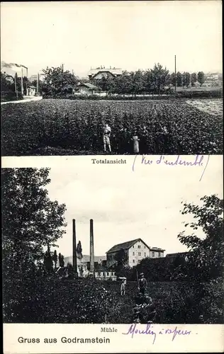 Ak Godramstein Landau in der Pfalz, Mühle, Totalansicht