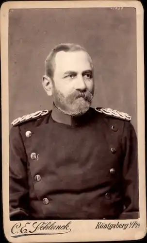 CdV Königsberg Ostpreußen, Deutscher Soldat in Uniform, Portrait, Großvater Wollenberg