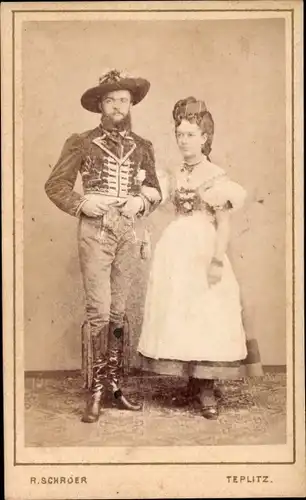 CdV Mann und Frau in Tracht