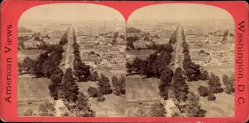 Stereo Foto Washington DC USA, Panoramic View from the Capitol