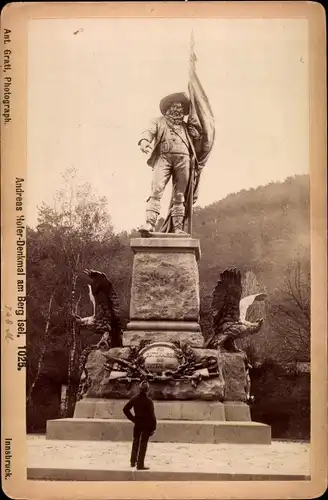 Kabinett Foto Innsbruck in Tirol, Andreas Hofer Denkmal am Berg Isel