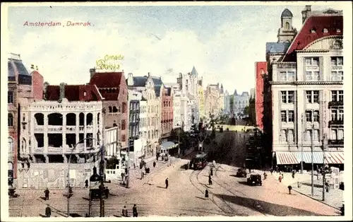 Ak Amsterdam Nordholland Niederlande, Damrak