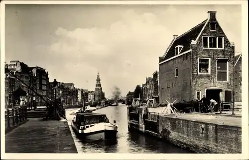 Ak Amsterdam Nordholland Niederlande, Oudeschans, Kanal