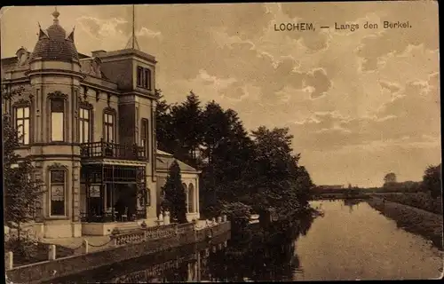 Ak Lochem Gelderland, Langs den Berkel