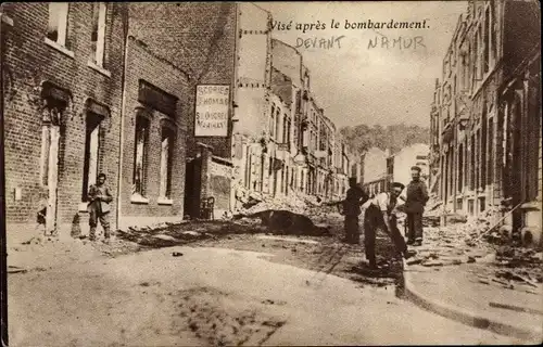 Ak Visé Wallonien Lüttich, après le bombardement, Kriegszerstörungen, I. WK