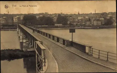 Ak Visé Wallonien Lüttich, Le Pont et Panorama