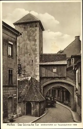 Ak Meißen, Das Görnische Tor, wiedererrichtet zur Tausendjahrfeier 1929