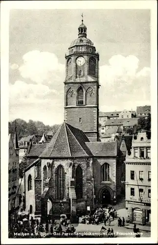 Ak Meißen in Sachsen, Das Porzellanglockenspiel der Frauenkirche