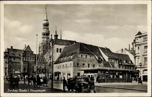 Ak Zwickau in Sachsen, Hauptmarkt