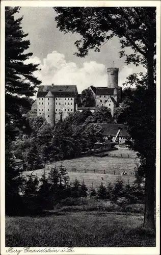 Ak Gnandstein Kohren Sahlis Frohburg in Sachsen, Blick auf die Burg, Umgebung