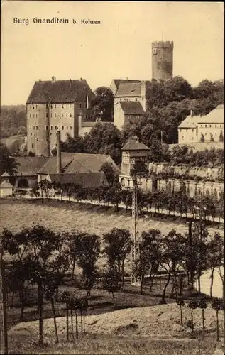 Ak Gnandstein Kohren Sahlis Frohburg in Sachsen, Blick auf die Burg, Umgebung