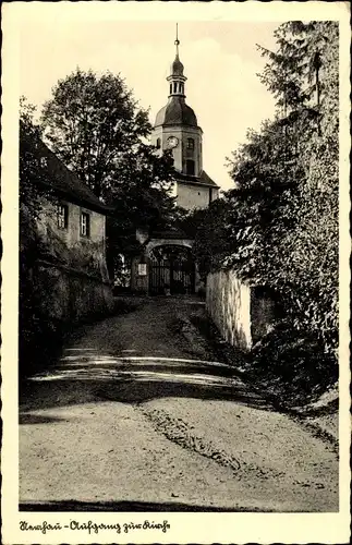 Ak Nerchau Grimma in Sachsen, Aufgang zur Kirche
