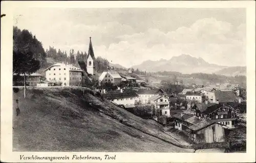 Ak Fieberbrunn in Tirol, Verschönerungsverein, Ortsansicht