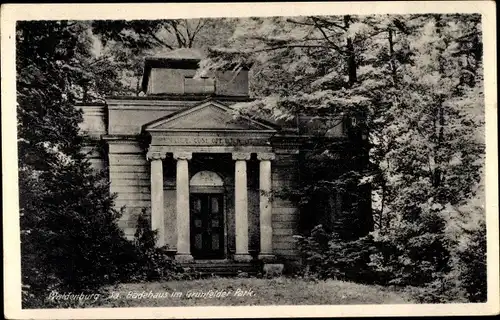 Ak Waldenburg in Sachsen, Badehaus im Grünfelder Park