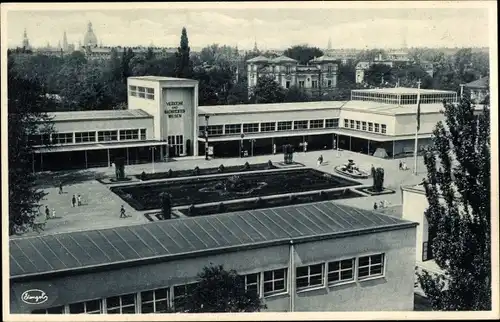 Ak Dresden, Jahresschau Deutscher Arbeit, Teilgelände, Brunnenplatz, Stengel