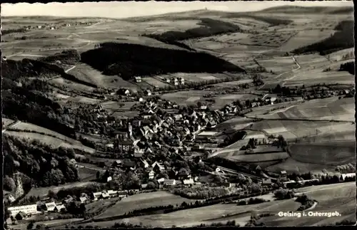 Ak Geising Altenberg Erzgebirge, Panorama, Kirche