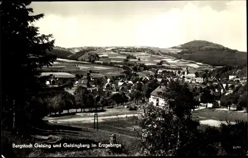 Ak Geising Altenberg Erzgebirge, Panorama, Kirche, Geisingberg