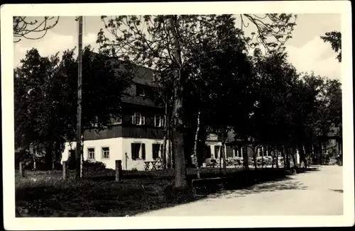 Ak Schellerhau Altenberg im Erzgebirge, HO Gaststätte Gebirgshof, Außenansicht