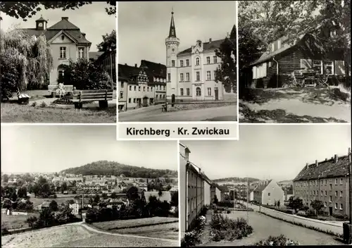 Ak Kirchberg in Sachsen, Panorama, Teilansichten, Anton Günther Berghaus