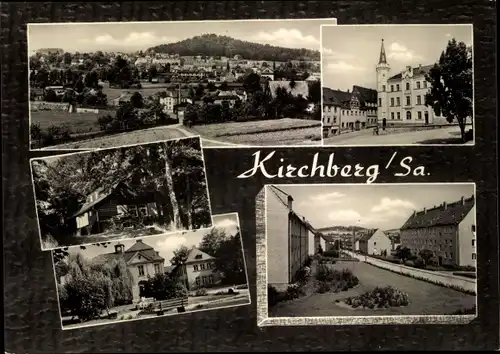 Ak Kirchberg in Sachsen, Panorama, Teilansichten, Straßenpartie