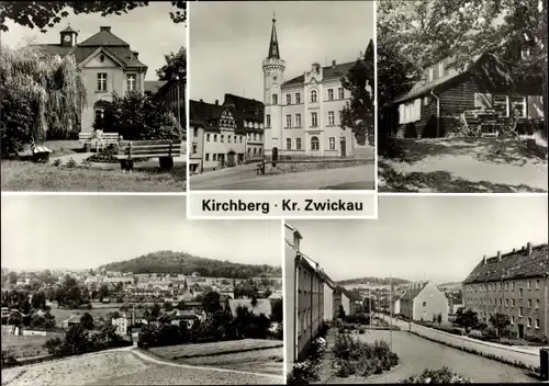 Ak Kirchberg in Sachsen,  Panorama, Teilansichten, Anton Günther Berghaus