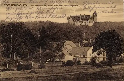 Ak Glauchau in Sachsen, Rothenbachtal, Blick auf das Genesungsheim