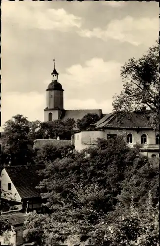 Ak Glauchau in Sachsen, St. Georgen-Kirche und Stadttheater