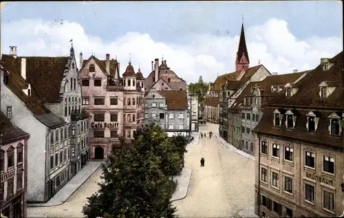 Ak Kempten im Allgäu Schwaben, Rathausplatz