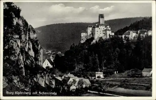 Ak Kipfenberg in Oberbayern, Burg Kipfenberg, mit Schanzsteig