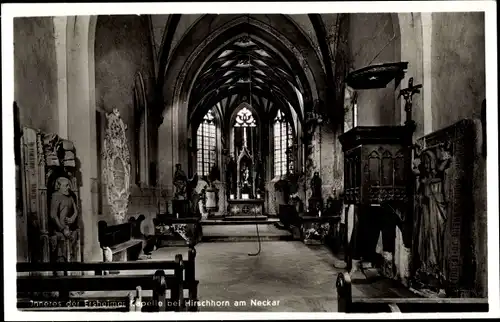 Ak Ersheim Hirschhorn am Neckar Hessen, Inneres der Kapelle