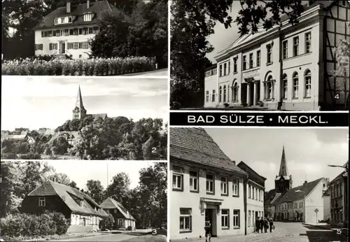 Ak Bad Sülze in Mecklenburg, Sanatorium, Übersicht, Saline-Häuser, August-Bebel-Straße