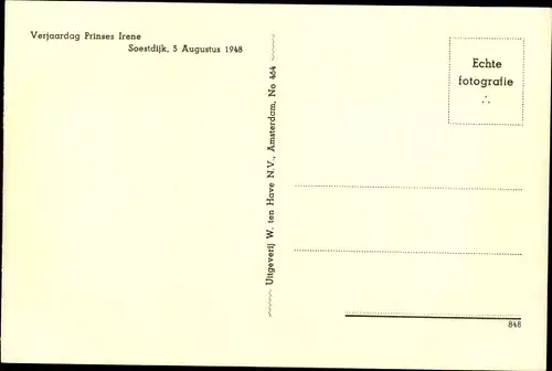 Ak Soestdijk, Prinzessin Juliana mit ihren drei Töchtern, 1948, Geburtstag Prinzessin Irene 1948