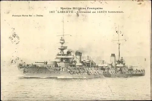 Ak Französisches Kriegsschiff, Liberte, Cuirasse