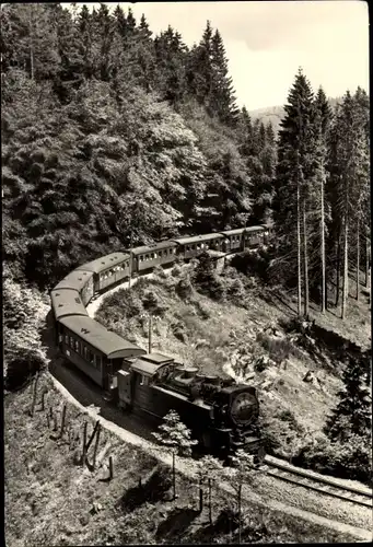 Ak Deutsche Eisenbahn, Dampflok, Harzquerbahn
