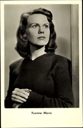 Ak Schauspielerin Yvonne Merin, Portrait