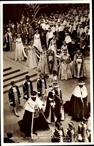 Ak London, Königin Elisabeth II. von England, Queen Elizabeth II. Westminster, Coronation 1953