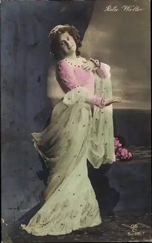 Ak Schauspielerin Reta Walter, Portrait