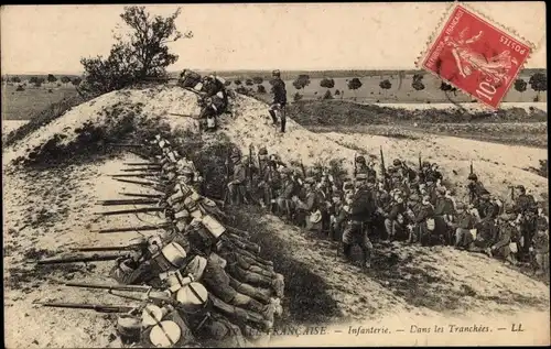 Ak Armée Francaise, Infanterie, dans les Tranchées