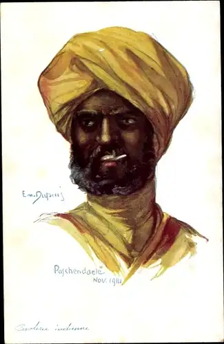 Künstler Ak Dupuis, Emil, Cavalerie indienne, Portrait