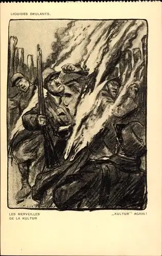Künstler Ak Raemaekers, Louis, Liquides brulants, Les Merveilles de la Kultur
