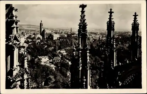 Ak Kutná Hora Kuttenberg Mittelböhmen, Vogelschau