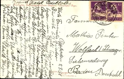 Ak Adelboden Kanton Bern Schweiz, Talblick, Ort, Berge