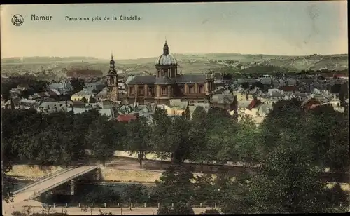 Ak Namur Wallonien, Panorama pris de la Citadelle