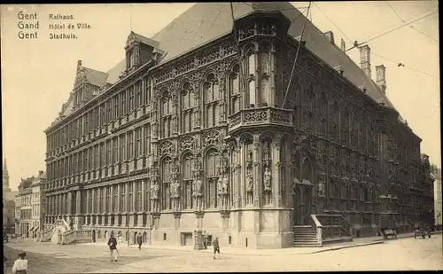 Ak Gand Gent Ostflandern, Rathaus