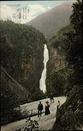 Ak Stalheim Norwegen, Stalheimsfossen, Wasserfall
