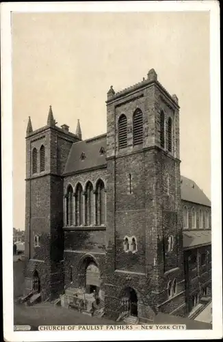 Ak New York City USA, Church of Palast Fathers